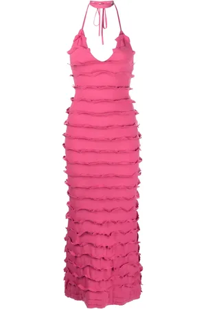 BLUMARINE Abito lungo con scollo a V