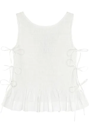 Ganni Top in chambray a quadri