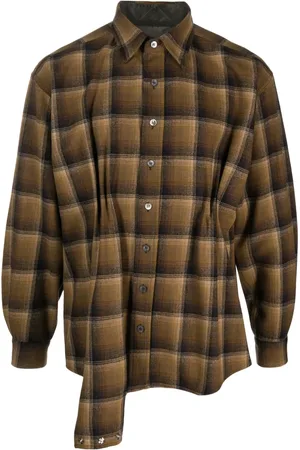 Maison Margiela Camicia asimmetrica tartan x Pendleton