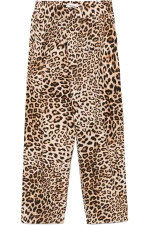 A PAPER KID Pantaloni con stampa leopardata