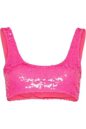 P.A.R.O.S.H. Top crop con paillettes