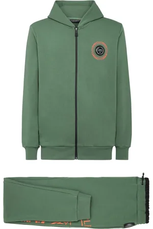 Philipp Plein Tuta sportiva Tiger con stampa logo