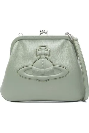 Vivienne Westwood Clutch in pelle goffrata con logo Orb