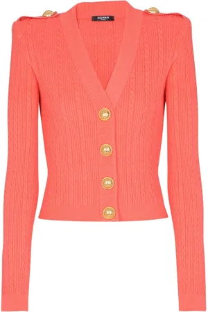 Balmain Cardigan in maglia a trecce