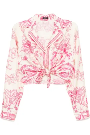 VERSACE Camicia crop Underwater Barocco