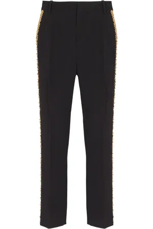 Balmain Pantaloni dritti con ricamo