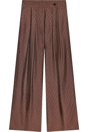 DRIES VAN NOTEN Pantaloni a gamba ampia con pieghe
