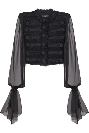 Balmain Giacca con maniche in chiffon