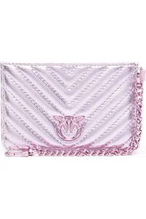 Pinko Portacarte Love Birds metallizzato