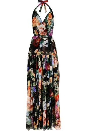 Dolce & Gabbana Abito lungo con stampa a fiori