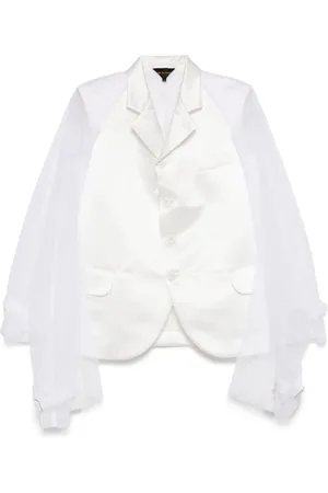 Comme des Garçons Blazer con inserti in tulle