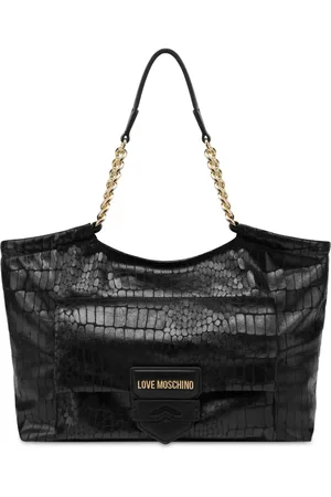 Moschino Borsa tote con effetto coccodrillo