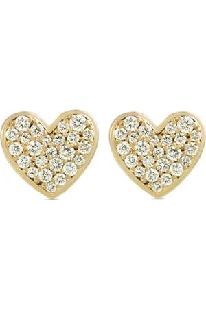 ALINKA Orecchini Caviar Heart in giallo 18kt con diamanti