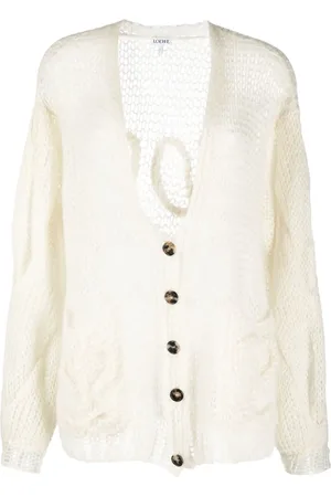 Loewe Cardigan traforato con maniche bishop