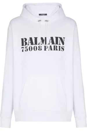 Balmain Felpa con cappuccio e logo