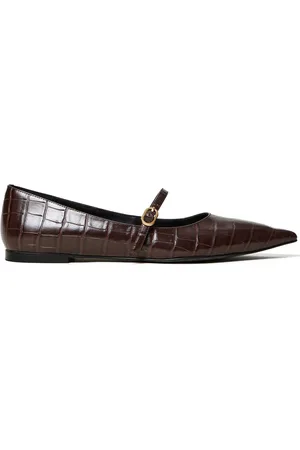 Twin-Set Ballerine con effetto coccodrillo
