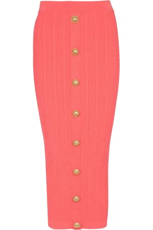Balmain Gonna in maglia a trecce