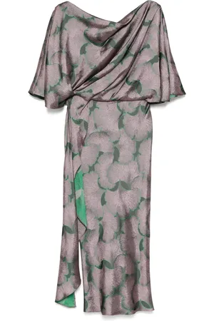 Amsale Abito con effetto jacquard