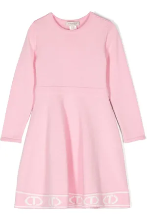 Twin-Set Abito con logo Oval T jacquard