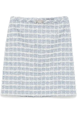 VERSACE Minigonna svasata in tweed