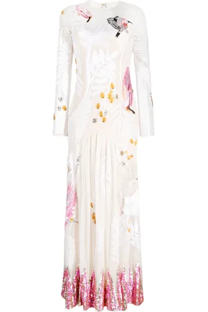 TEMPERLEY LONDON Abito svasato Opera Tatoo con ricamo