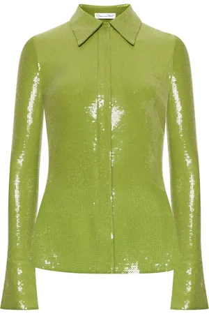 Oscar de la Renta Camicia con paillettes