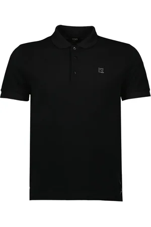 Fendi Polo in cotone con ricamo logo