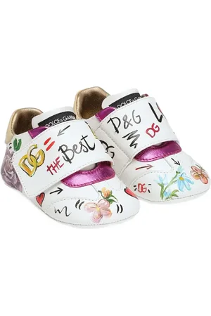 Dolce & Gabbana Scarpe primi passi in pelle con stampa