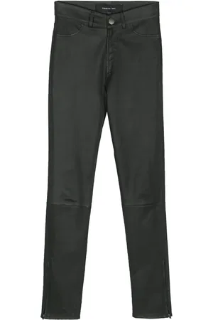 FEDERICA TOSI Pantaloni skinny con vita media in pelle