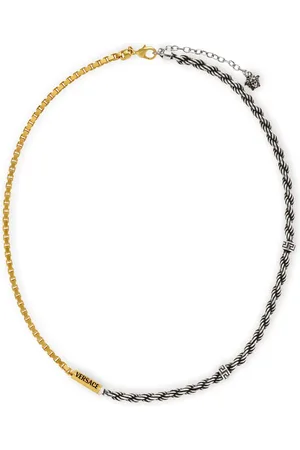 VERSACE Collana con logo inciso