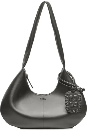 Ganni Borsa a spalla in pelle con logo