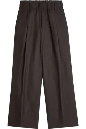 DRIES VAN NOTEN Pantaloni a gamba ampia con pieghe