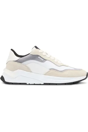 HUGO BOSS Sneakers in pelle scamosciata con inserti a contrasto