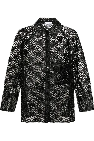 Ganni Camicia con dettagli traforati