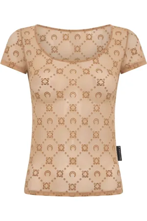 Marine Serre Mesh flocked top