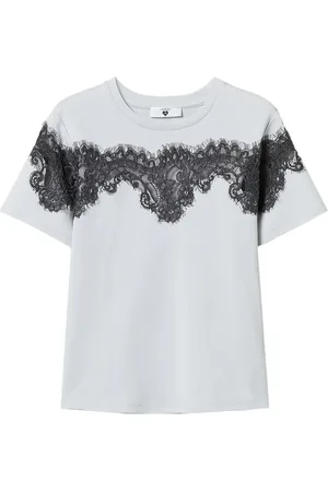 Twin-Set T-shirt con dettagli in pizzo