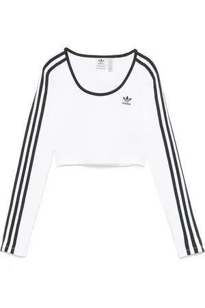 adidas T-shirt crop con 3 righe