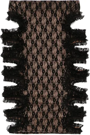 Self-Portrait Gonna midi in pizzo con dettaglio cut-out x Christopher Kane