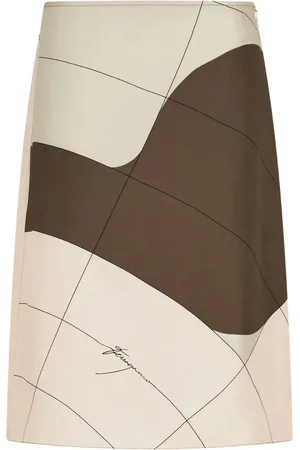 Salvatore Ferragamo Printed silk midi skirt
