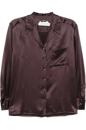 CHANEL Camicia in seta a righe 1990-2000