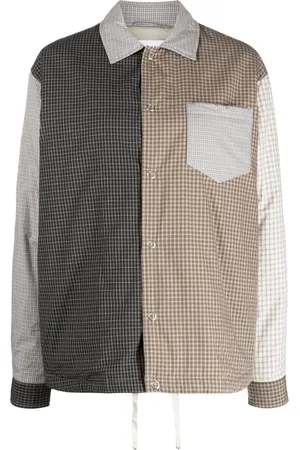 Tanaka Camicia a quadri con design color-block
