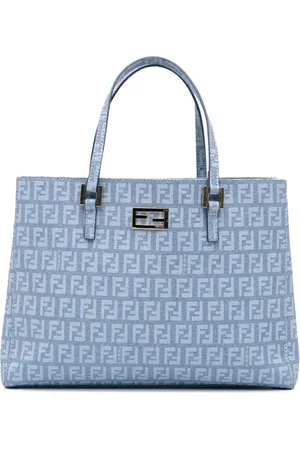Fendi Borsa tote piccola in tela cerata con motivo Zucchino 2000-2010
