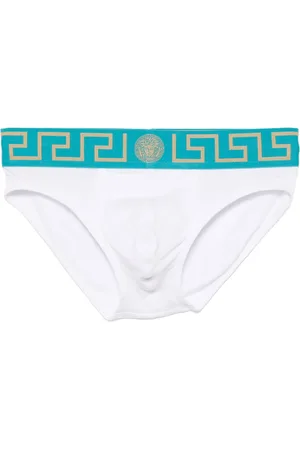 VERSACE Slip con bordo Greca