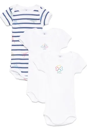 Petit Bateau Striped babygrows (set of three)