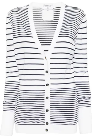 CHANEL Cardigan a righe 1990-2000