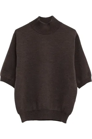 Khaite Top con scollo a imbuto a maniche corte