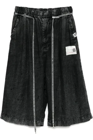 Maison Mihara Yasuhiro Pantaloni crop con coulisse