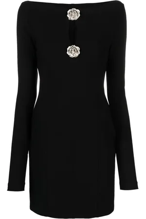 BLUMARINE Abito corto con spilla