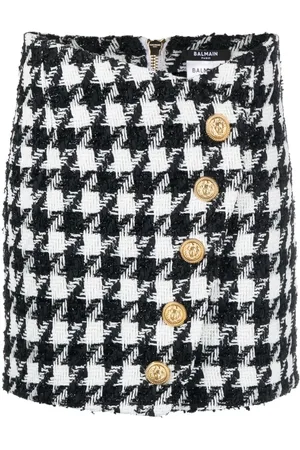 Balmain Gonna in pied-de-poule