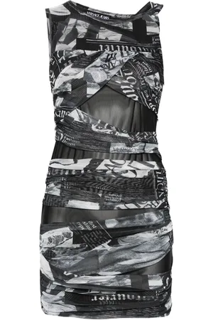 VERSACE Abito asimmetrico con drappeggio
